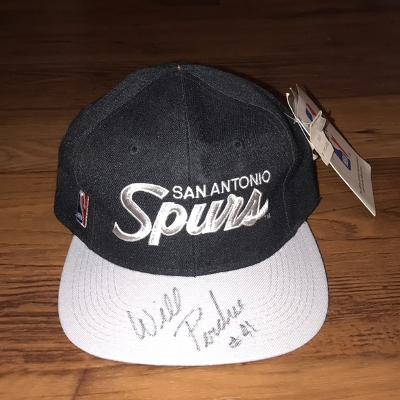 Sports Specialties Other - AUTOGRAPED WILL PERDUE SAN ANTONIO SPURS SNAPBACK